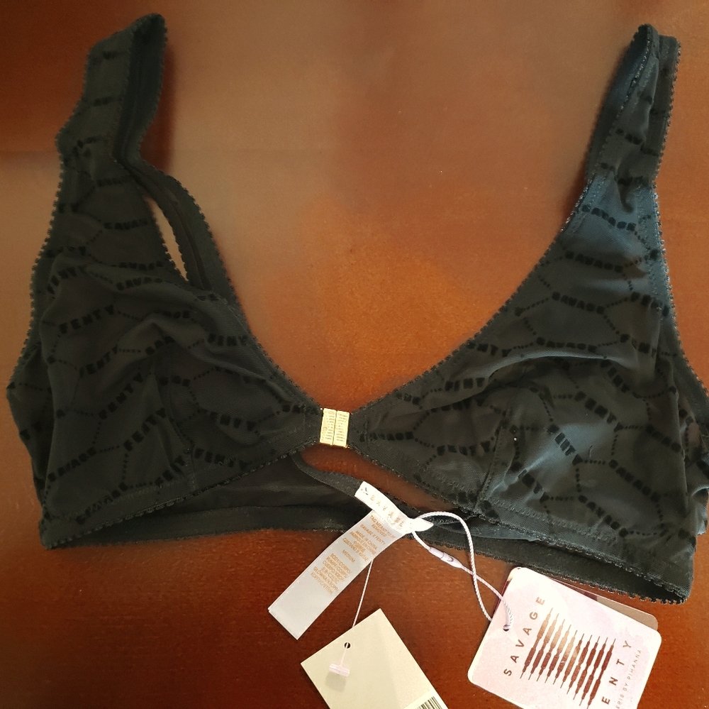 Savage X Fenty Flocked Logo Bralette
